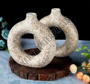 Handmade Ring Shape Ceramic Flower Vase (Size 4.5 inch)