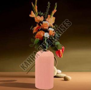 Decorative Cylinder Shape Ceramic Flower Vase