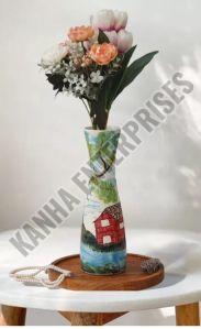 Multicolor Ceramic Flower Vase