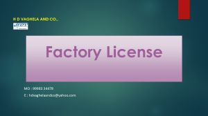 Factory License Registration