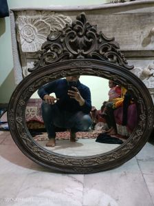 Oval round mirror frame