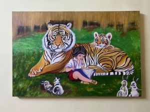 Acrylic Tiger Painting