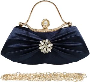 Blue Velvet Clutch Bag