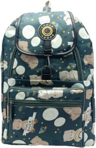 Girls Green Nylon Backpack
