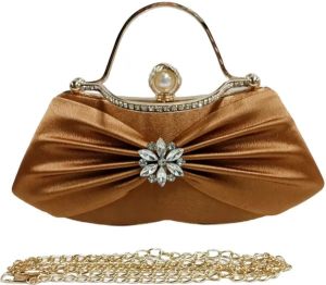 Orange Velvet Clutch Bag