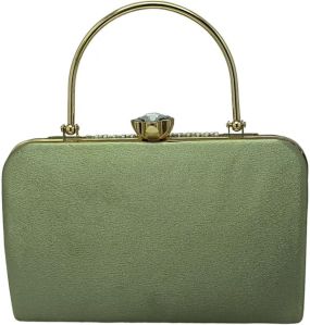 Plain Green Resin Clutch Bag