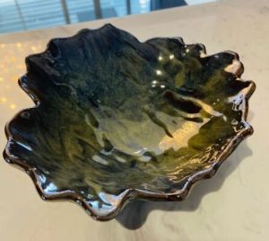 dark green l ceramic appetizer bowl