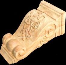 Floral Ribbon on Plinth Corbel