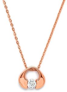 Rose Gold Crystal Delight Pendant with Chain