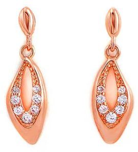 Rose Gold Sparkle Amulet Earrings