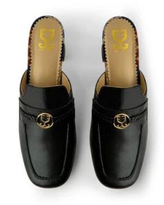 Cubical Crush Black Loafers Heels