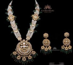 polki beeds haram necklace set