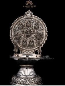 silver metal parad shree ashtalakshmi yantra