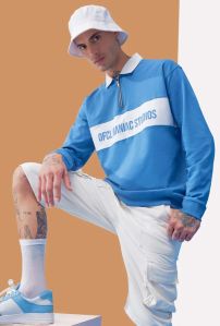 OFFICIAL DENIM BLUE POLO SWEATSHIRT