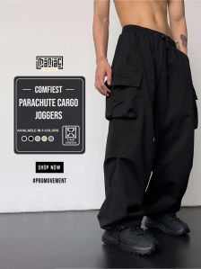 parachute black cargo pants