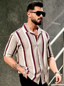 ROMAN STRIPE TAN SHIRT