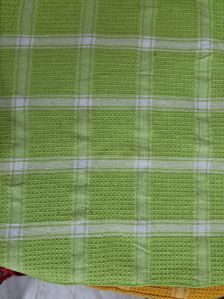 Recycled Cotton Checkered Fabric