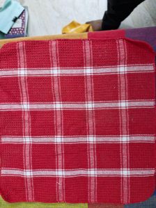 Recycled Cotton Checkered Fabric