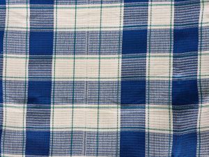 Recycled Cotton Checkered Fabric