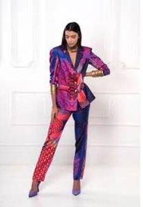 Printed Blazer Set