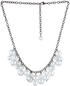 Artificial Chain Necklace White Pearl