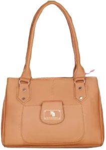 Faux Leather Tan Color Shoulder Bag