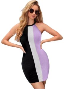 Multicolor Sleeveless Party Wear Bodycon Dress