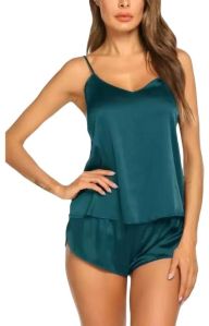 Non-padded 2 Pc Babydoll Nighty In Teal