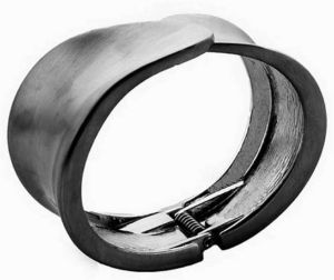 Oval Silver Matte Cuff Bracelet