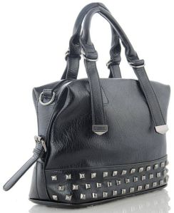 PU Leather Handbag in Black