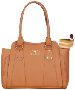 PU Leather Tan Color Shoulder Bag