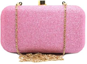 Resin Women Hand Clutch in Light Pink