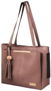 Solid PU Leather Women Hand Bag-Coffee