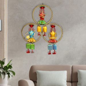 Metal Wall Hanging Musical Dolls