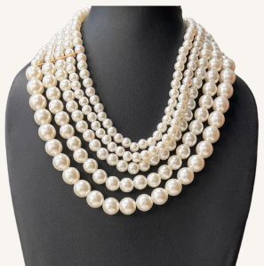 Agate Queen Style Pearl Drop Earrings & Necklace Set