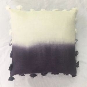 Bahaar Jacaranda Blur Linen Cushion Cover