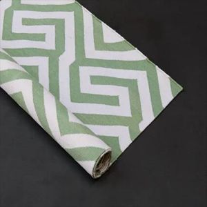 Zig Zag Green & White Durries