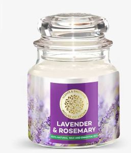 LAVENDER AND ROSEMARY NATURAL SCENTED CANDLE