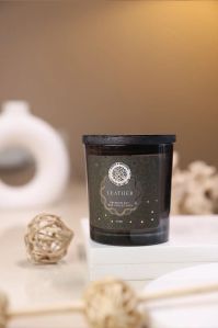 LEATHER HOME DECOR CANDLE NATURAL SOY WAX