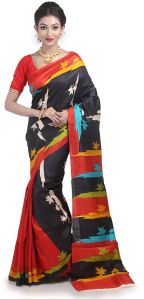 Silk Hand Painted Women's Saree