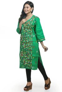 Women's Cotton Kurti's With Hand Stitch Work