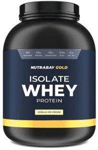 NUTRABAY GOLD 100% WHEY PROTEIN ISOLATE, VANILLA ICECREAM