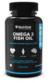 NUTRIJET GLUTEN FREE OMEGA 3 FISH OIL CAPSULES- 60 CAPSULES