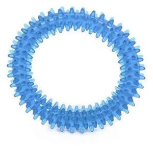 Dog Rubber Dental Teething Spike Ring Chew Toy