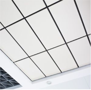 lay plain metal ceiling tiles