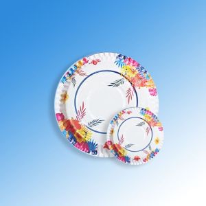 12 Inch 180 GSM Duplex Flower Paper Plate