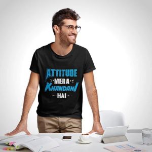 ATTITUDE MERA KHANDANI HAI MEN'S T SHIRT