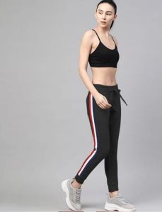 BLACK WOMEN'S TRACK PANTS