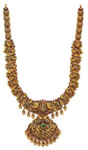 Bridal Chola Antique Malai gold haram necklace