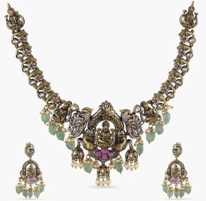 Sarvani Laxmi Temple Necklace Set